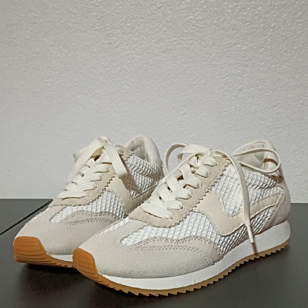 Dolce Vita Beige and White Sneakers